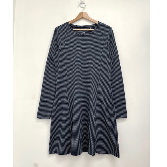 Toad & Co Windmere II Tencel Organic Cotton Long-Sleeve Fit & Flare Dress Large - Picture 3 of 14